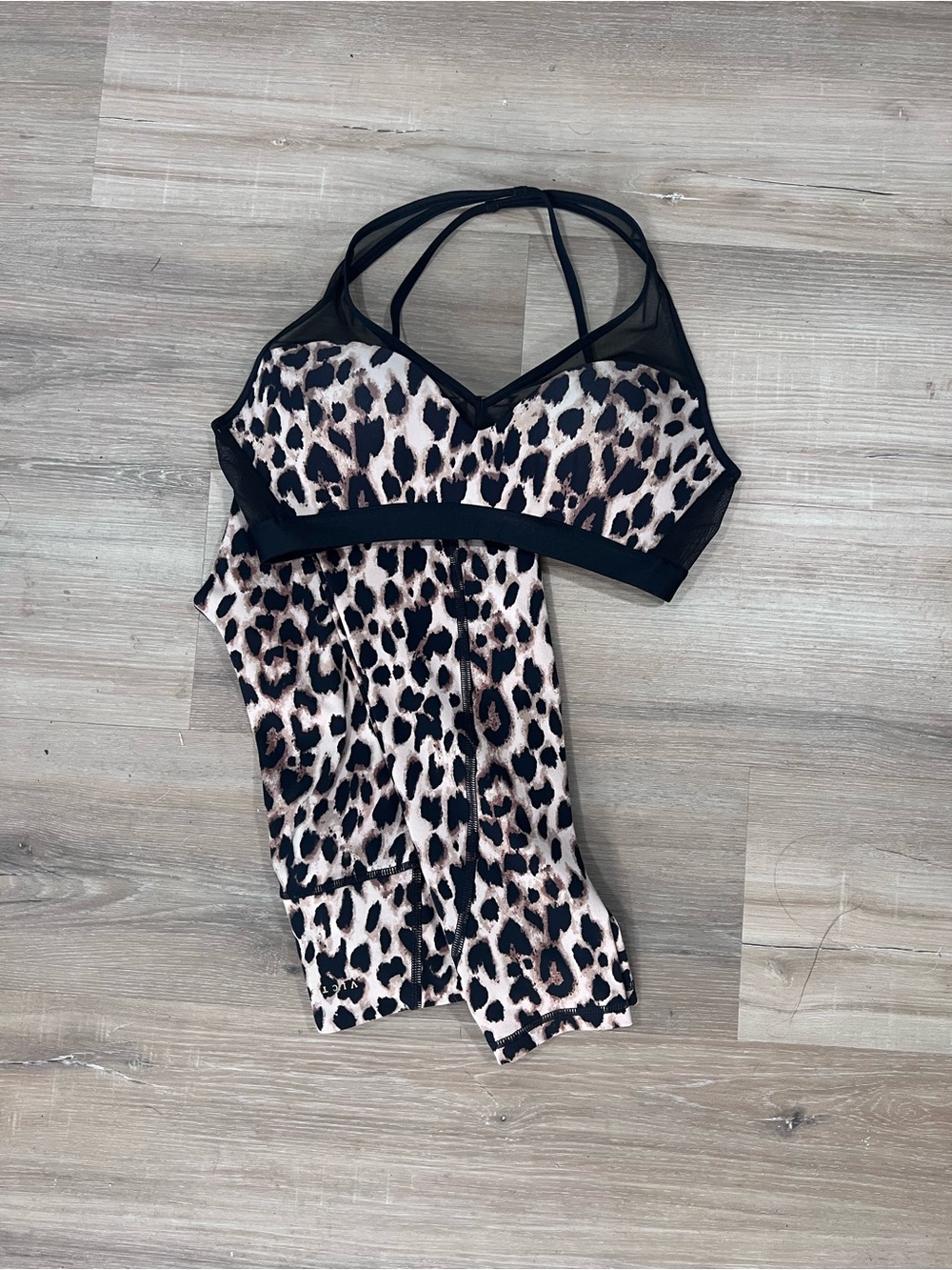 Victoria Secret Leopard Print Sports Bra and Leggings Activewear Set